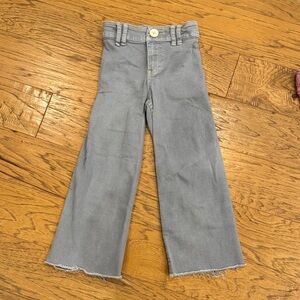 Zara Stylish Gray Kids sailor wide leg jeans Bottoms
